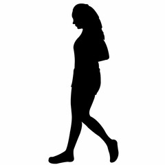 a woman body silhouette vector