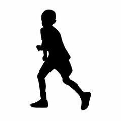 a boy body silhouette vector