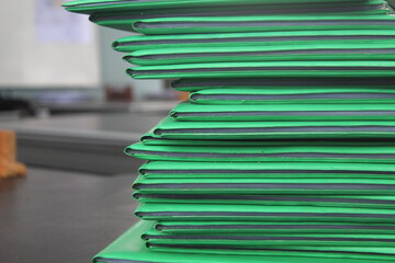 Piles of important document on office desk