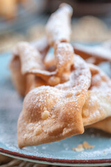 faworki, chrust, jedzenie, posiłek, przepyszny, smażone, delikatesowy