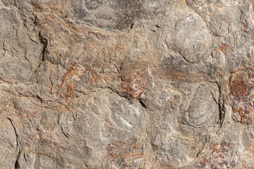 Stone abstract background with textural effect on natural stone close-up.