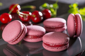 Macaroons - French pastry made from almond flour