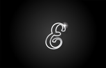 grey line E alphabet letter logo icon. Creative design for business and company