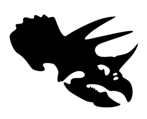 herbivorous dinosaur skull vector © yuriks