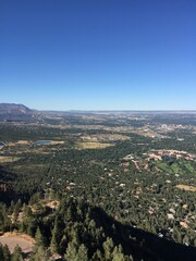 View of Colorado Springs from Will Rogers Shrine Cheyenne Mountain