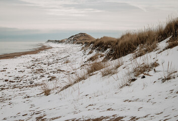 dunes in the snow