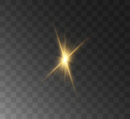 Transparent yellow sunlight special lens flash light effect. Front solar flare lenses.	