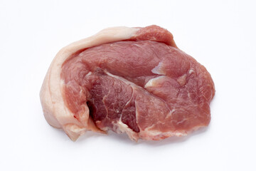 Pork meat on white background.