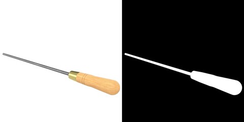 3D rendering illustration of a round rasp