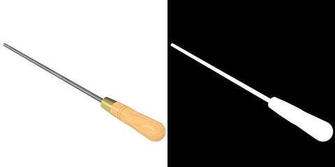 3D rendering illustration of a round rasp