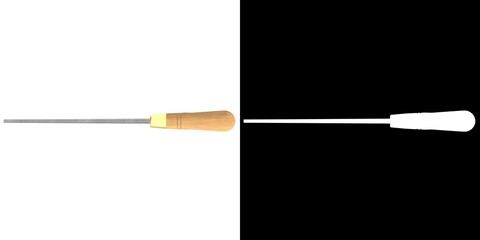 3D rendering illustration of a round rasp