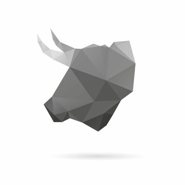 Bull abstract isolated on a white backgrounds, vector illustration