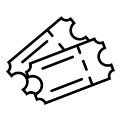 Tickets Flat Icon Isolated On White Background