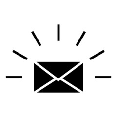 Letter Message Flat Icon Isolated On White Background