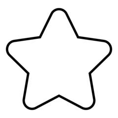 Star Flat Icon Isolated On White Background