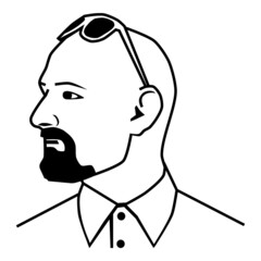 Businessman Flat Icon Isolated On White Background