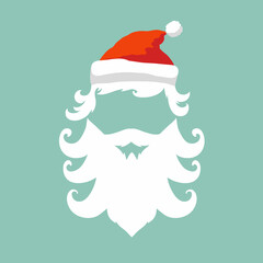 Santa Claus fashion silhouette hipster style, vector illustration