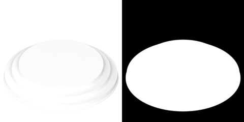 3D rendering illustration of a round stage podium