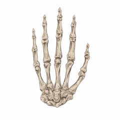 Skeleton hand, vector illustration