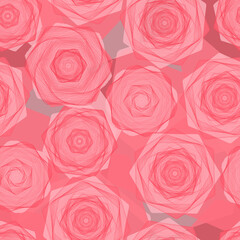 Seamless pattern with pink roses