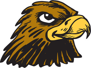 Hawk Mascot Head Vector Illustration