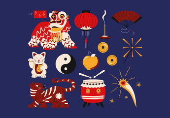 Chinese New Year Illustration Asset