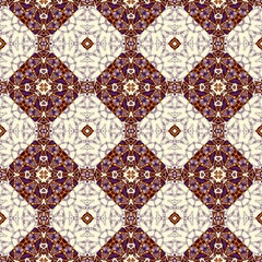 Seamless ornamental decorative pattern. Mosaic art texture.