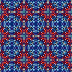 Seamless ornamental decorative pattern. Mosaic art texture.