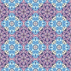 Seamless ornamental decorative pattern. Mosaic art texture.