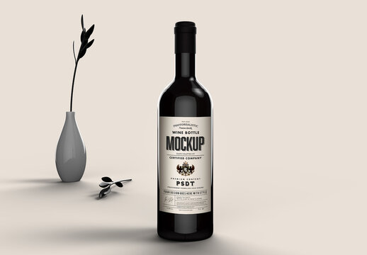 Bottle Mockup Old White Background