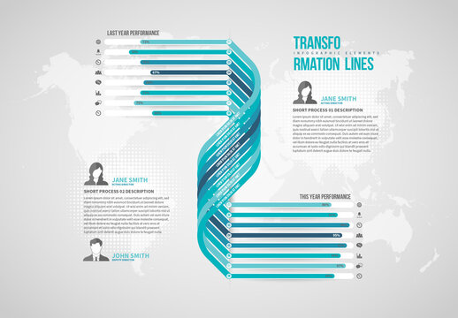 Transformation Lines Infographic