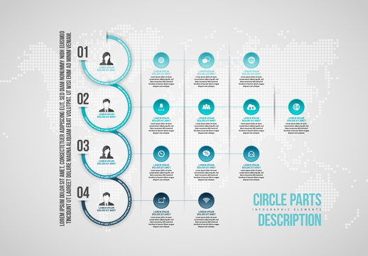 Circle Parts Description Infographic