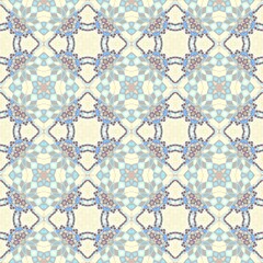 Seamless ornamental decorative pattern. Mosaic art texture.