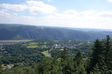 Aussicht vom Aussichtsturm Fünfseenblick bei Boppard