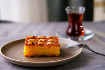 Sambali, traditional Turkish dessert from Izmir.