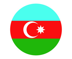 Azerbaijan Flag National Europe Emblem Icon Vector Illustration Abstract Design Element