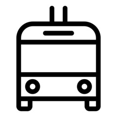 Obraz premium Trolleybus Flat Icon Isolated On White Background