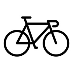 Fototapeta premium Bicycle Sport Flat Icon Isolated On White Background