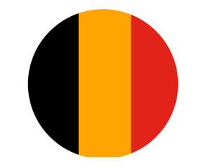 Belgium Flag National Europe Emblem Heart Icon Vector Illustration Abstract Design Element