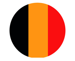 Belgium Flag National Europe Emblem Heart Icon Vector Illustration Abstract Design Element