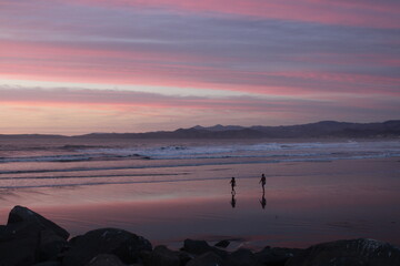 Sunset over the ocean