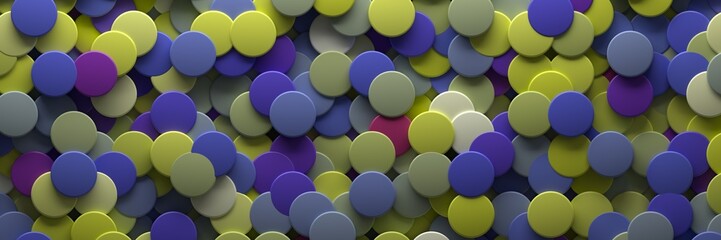 Abstract background of colored geometric shapes. 3D visualization
