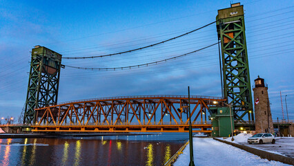 Lift bridge on Lake Ontario