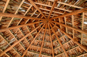 roof of a house made from wood