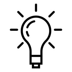 Lightbulb Flat Icon Isolated On White Background