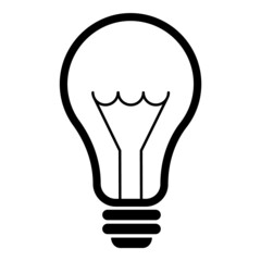 Lightbulb Flat Icon Isolated On White Background
