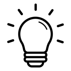 Lightbulb Flat Icon Isolated On White Background