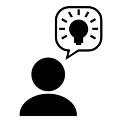 Obraz premium Idea Flat Icon Isolated On White Background