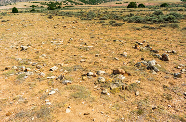 Tipi Ring in Bighorn National Recreation Area, Wyoming