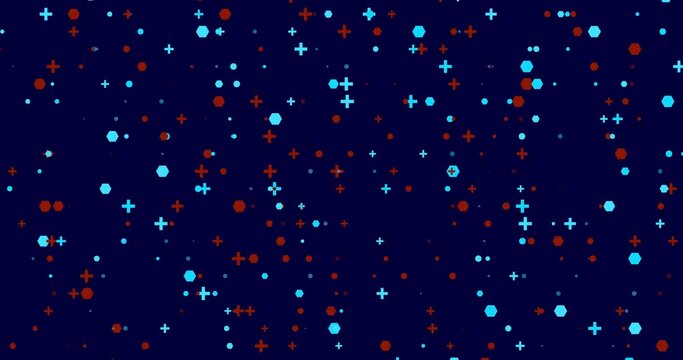 Colorful geometric background animation blinking